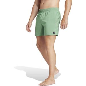imageadidas Mens Standard Solid Classics Length Swim ShortsPreloved GreenWhite
