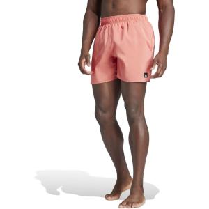 imageadidas Mens Standard Solid Classics Length Swim ShortsPreloved ScarletWhite