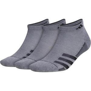 imageadidas Mens Superlite Stripe 3 Low Cut Socks 3PairHeather Dark GreyBlackNight Grey