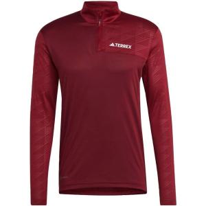 imageadidas Mens Terrex Multi HalfZip Long Sleeve TShirtShadow Red
