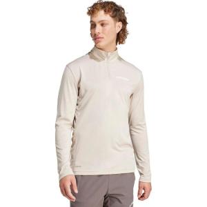 imageadidas Mens Terrex Multi HalfZip Long Sleeve TShirtWonder Beige