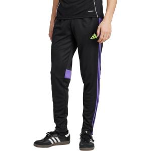 imageadidas Mens Tiro 25 Essentials Training Track PantsBlackPurple RushLucid Lemon