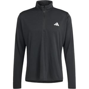 imageadidas Mens Train Essentials QuarterZip Long Sleeve TShirtBlack