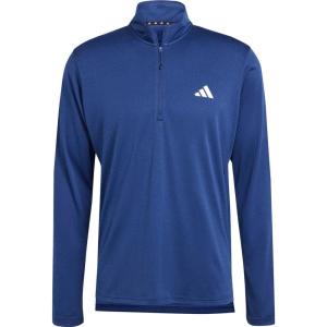 imageadidas Mens Train Essentials QuarterZip Long Sleeve TShirtDkblue