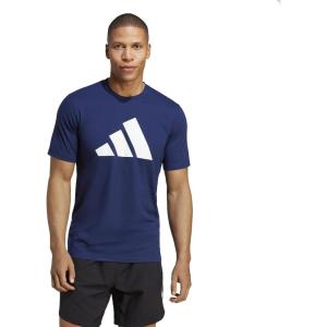 imageadidas Mens Training Essentials Feel Ready Logo TShirtDark Blue  White