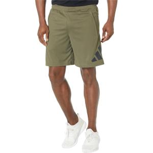 imageadidas Mens Training Essentials Logo Training ShortsOlive StrataBlack
