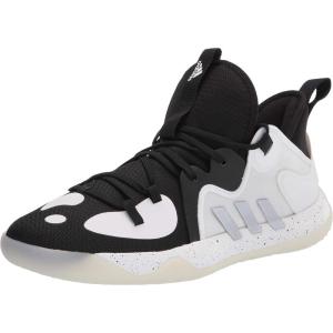 imageadidas UnisexAdult Harden Stepback 2 Basketball ShoeBlackSilver MetallicWhite