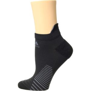 imageadidas UnisexAdult Running Tabbed No Show Socks 1PairBlackOnix Grey