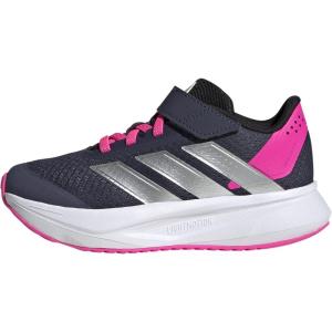 imageadidas UnisexChild Duramo Sl Elastic Lace ampamp Strap Running SneakerShadow NavySilver MetallicLucid Pink