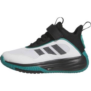 imageadidas UnisexChild Own The Game 30 Basketball SneakerWhiteBlackPure Teal