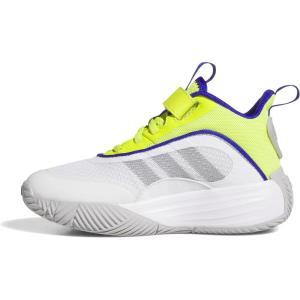 imageadidas UnisexChild Own The Game 30 Basketball SneakerWhiteGreySolar Slime
