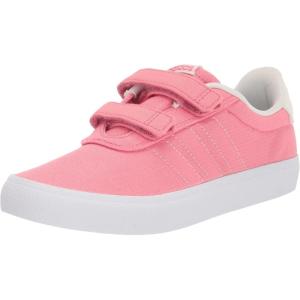imageadidas UnisexChild Vulcraid3r Skate ShoeRose ToneCloud WhiteWhite Cross Strap