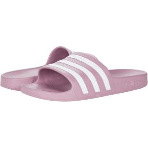 imageadidas Womens Adilette Aqua Slide SandalCherry MetallicWhiteCherry Metallic