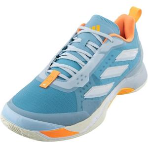 imageadidas Womens Avacourt Tennis ShoePreloved BlueWhiteScreaming Orange
