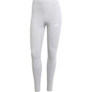imageadidas Womens Essentials 3Stripes Cotton LeggingsLight Grey HeatherWhite