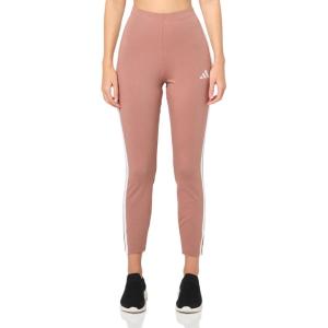 imageadidas Womens Essentials 3Stripes Cotton LeggingsWarm ClayWhite