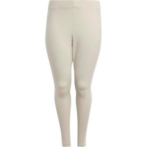 imageadidas Womens Essentials 3Stripes Cotton LeggingsWonder AluminaWhite