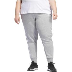 imageadidas Womens Essentials 3Stripes Fleece PantsMedium Grey HeatherWhite