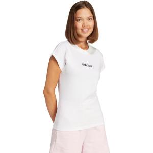 imageadidas Womens Essentials Linear Cotton TShirtWhiteBlack