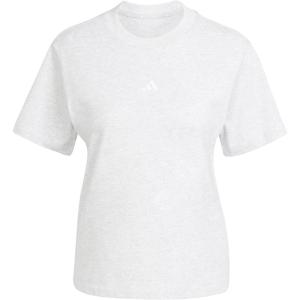 imageadidas Womens Essentials Small Logo Cotton TShirtLight Grey HeatherWhite