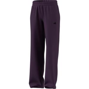 imageadidas Womens Essentials Small Logo Feel Cozy Open Hem PantsAurora PlumBlack