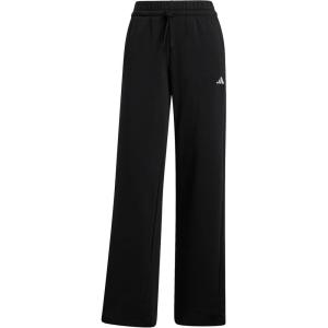 imageadidas Womens Essentials Small Logo Feel Cozy Open Hem PantsBlackWhite