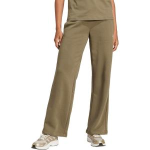 imageadidas Womens Essentials Small Logo Feel Cozy Open Hem PantsOlive StrataWhite