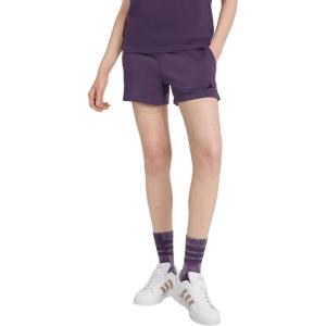 imageadidas Womens Essentials Small Logo Feel Cozy ShortsAurora PlumBlack