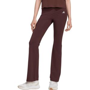 imageadidas Womens Essentials Small Logo Flared LeggingsShadow BrownWhite