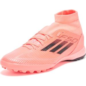 imageadidas Womens F50 League Mid Top Turf SneakerTurboAurora BlackPlatin Metallic