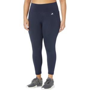 imageadidas Womens Optime Stash Pocket High Waisted 78 TightsInk