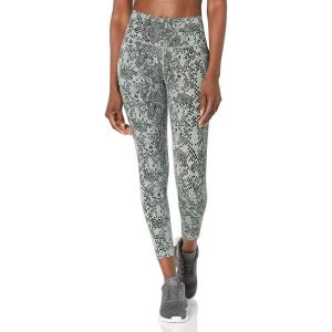 imageadidas Womens Optime Stash Pocket High Waisted 78 TightsSilver GreenBlack