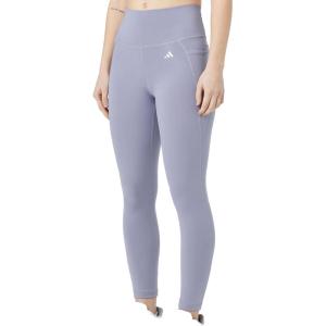 imageadidas Womens Optime Stash Pocket High Waisted 78 TightsSilver Violet