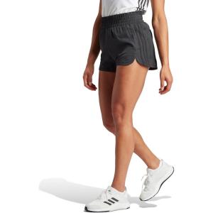imageadidas Womens Pacer Training 3Stripes Woven HighRise ShortsBlack