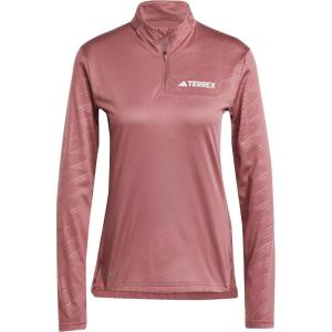 imageadidas Womens Terrex Multi Halfzip Long Sleeve TshirtQuiet Crimson