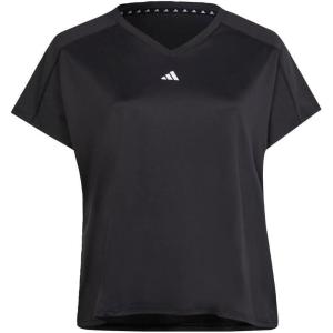 imageadidas Womens Training Essentials Minimal Branding VNeck TShirtBlack