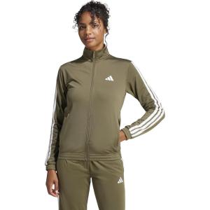 imageadidas Womens Tricot 3Stripes Track TopOlive StrataWhite