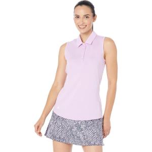 imageadidas Womens Ultimate365 Solid Sleeveless Golf Polo ShirtBliss Lilac