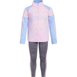 imageadidas girls 2 Piece Tricot Jacket ampamp Tight SetClear Pink