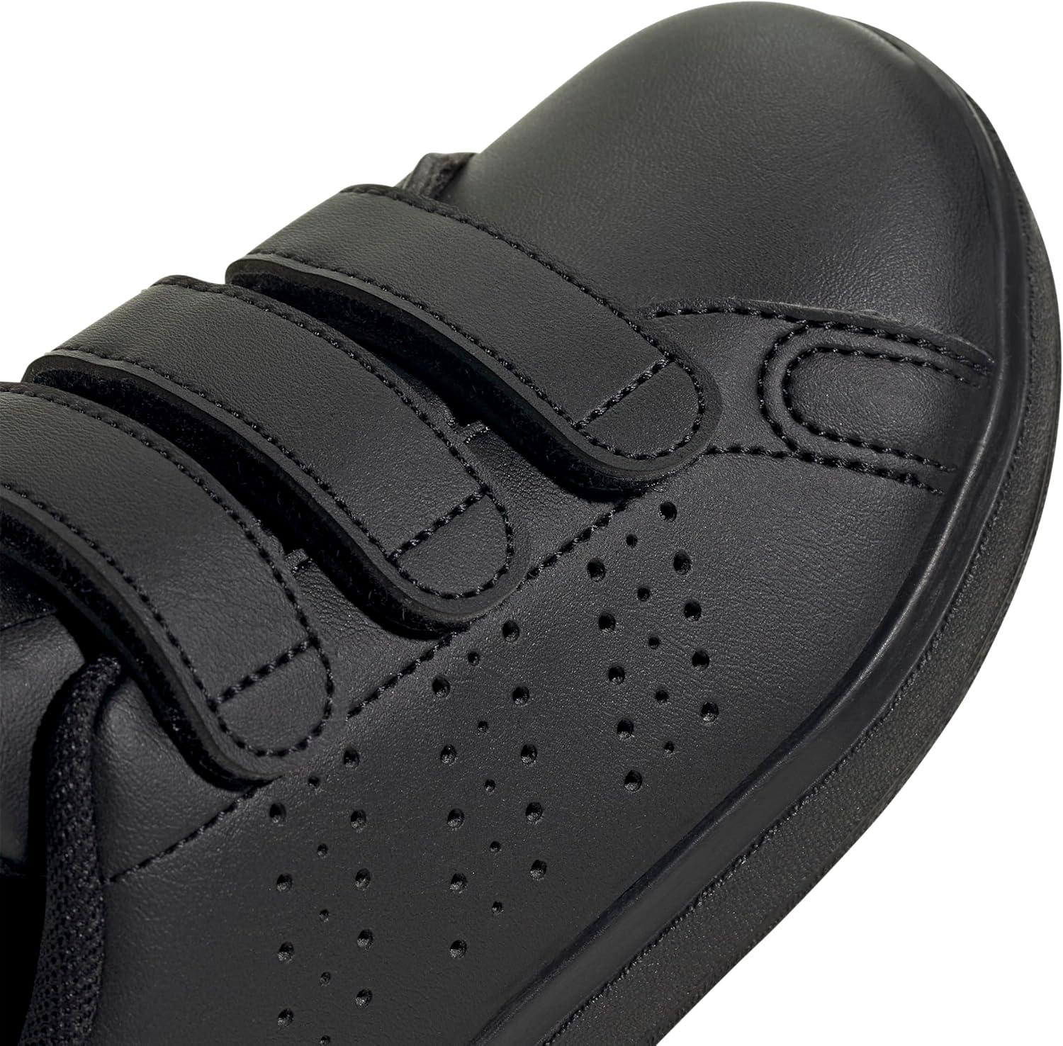 imageAdidas UnisexChild Advantage Base 20 Hook ampamp Loop SneakerCore BlackCore BlackGrey