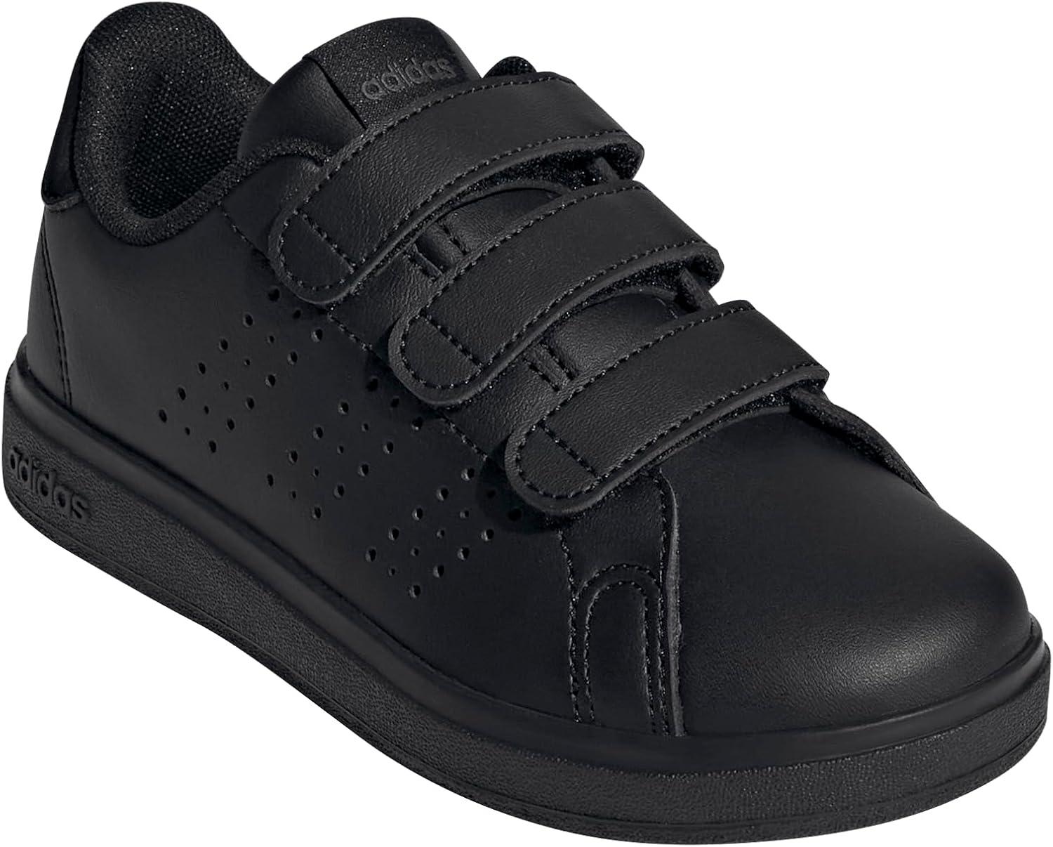 imageAdidas UnisexChild Advantage Base 20 Hook ampamp Loop SneakerCore BlackCore BlackGrey