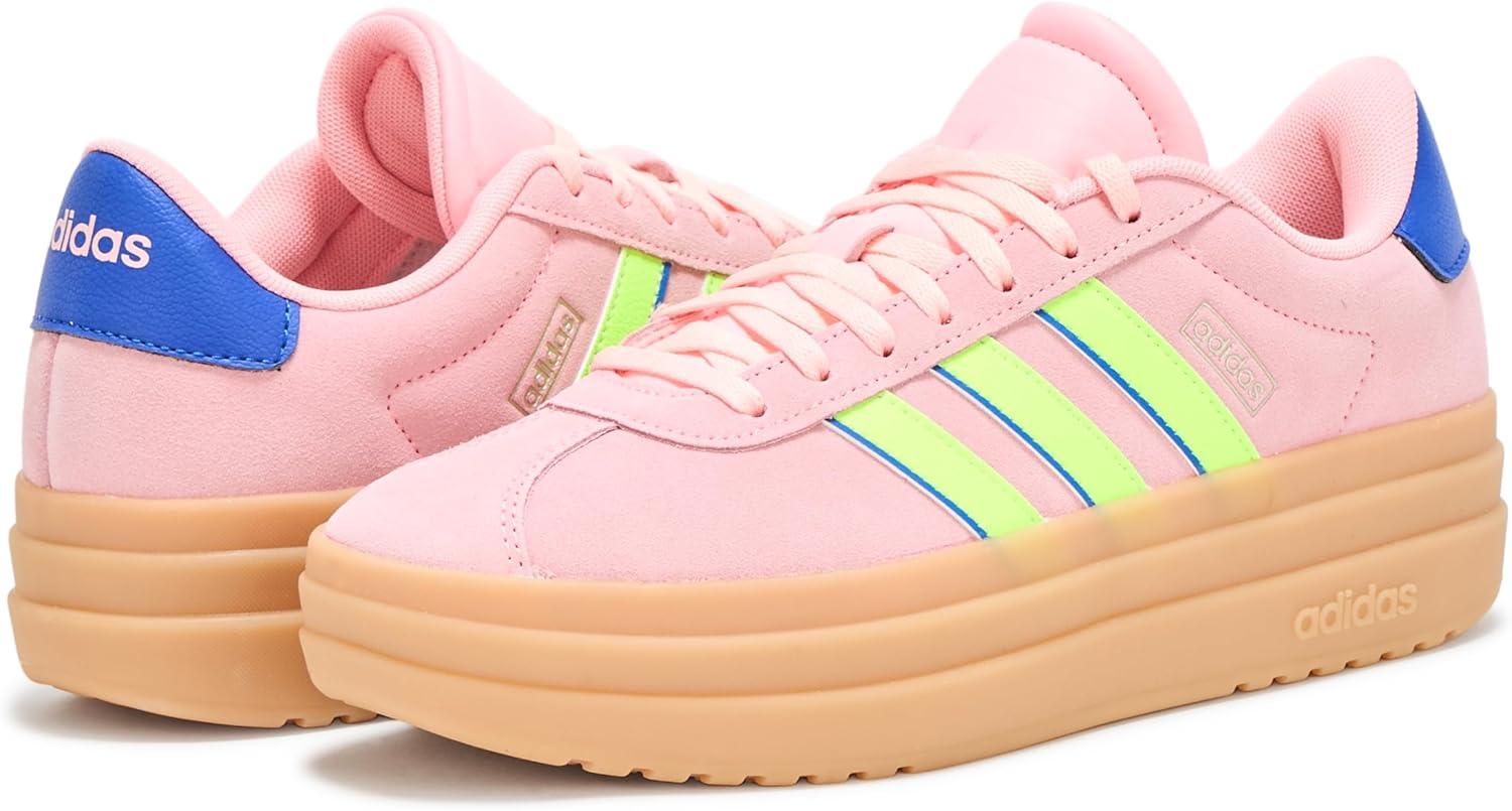 imageadidas Kids VL Court 30 SneakerPink SparkLucid LemonLucid Blue