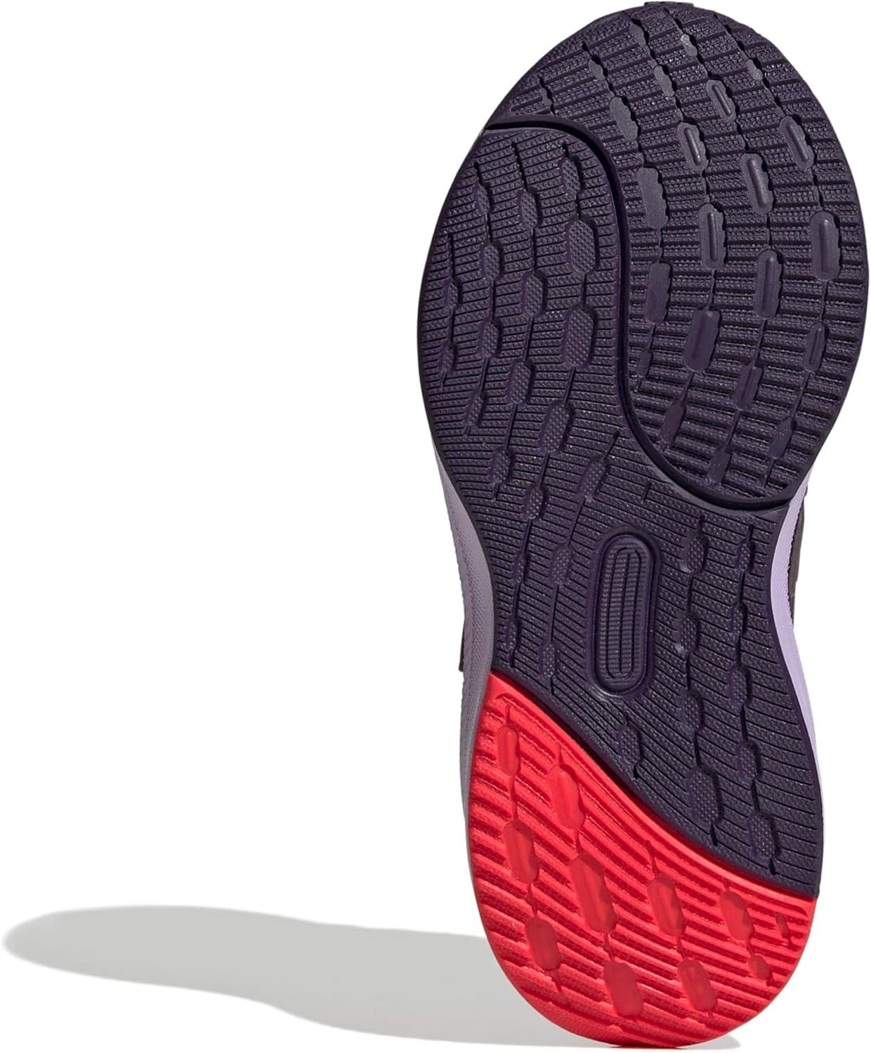imageadidas UnisexChild Ultrarun 5 Elastic Lace ampamp Strap SneakerAurora PlumPowder PlumLucid Red