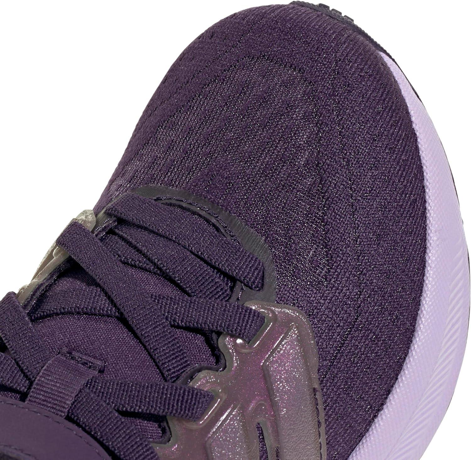 imageadidas UnisexChild Ultrarun 5 Elastic Lace ampamp Strap SneakerAurora PlumPowder PlumLucid Red