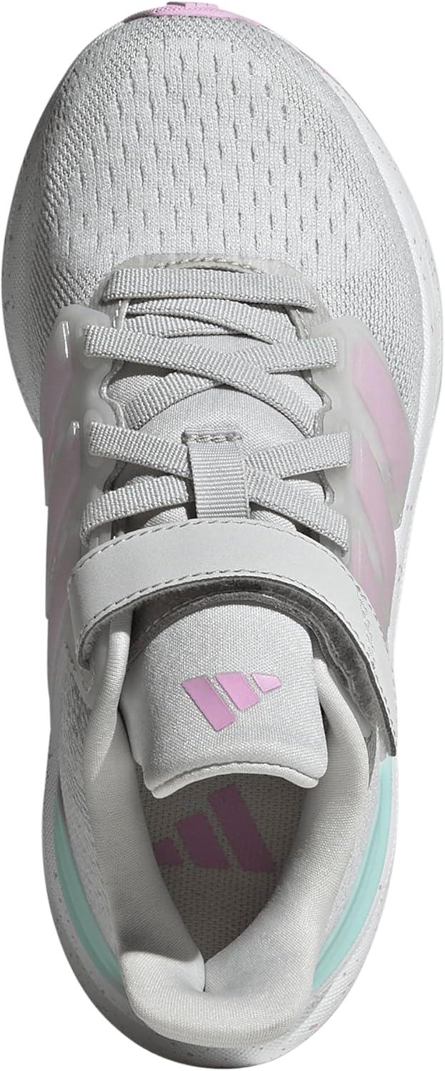 imageadidas UnisexChild Ultrarun 5 Elastic Lace ampamp Strap SneakerGreyBliss LilacSemi Flash Aqua