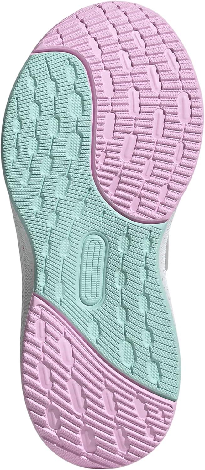imageadidas UnisexChild Ultrarun 5 Elastic Lace ampamp Strap SneakerGreyBliss LilacSemi Flash Aqua