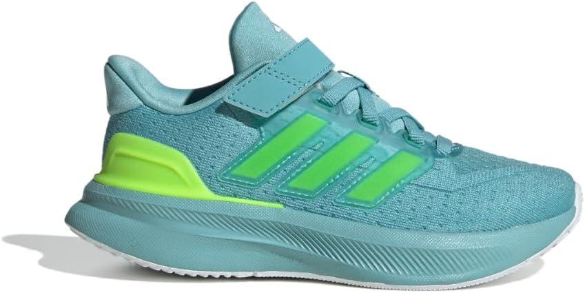 imageadidas UnisexChild Ultrarun 5 Elastic Lace ampamp Strap SneakerMint TonLucid LemonWhite
