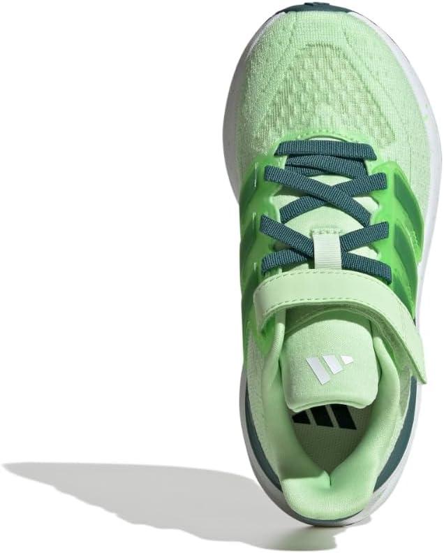 imageadidas UnisexChild Ultrarun 5 Elastic Lace ampamp Strap SneakerSemi Green SparkPreloved TealLime Burst