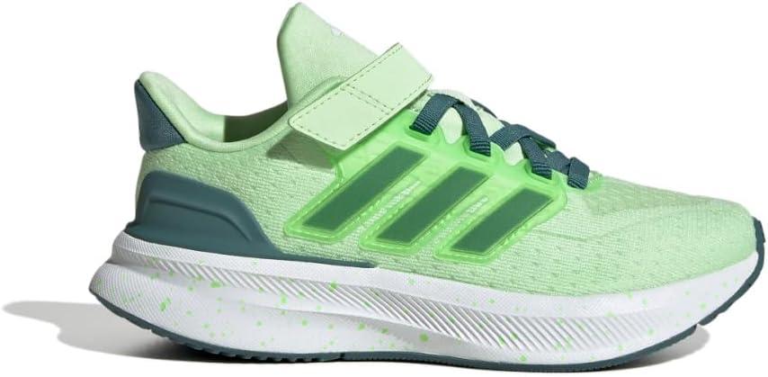 imageadidas UnisexChild Ultrarun 5 Elastic Lace ampamp Strap SneakerSemi Green SparkPreloved TealLime Burst