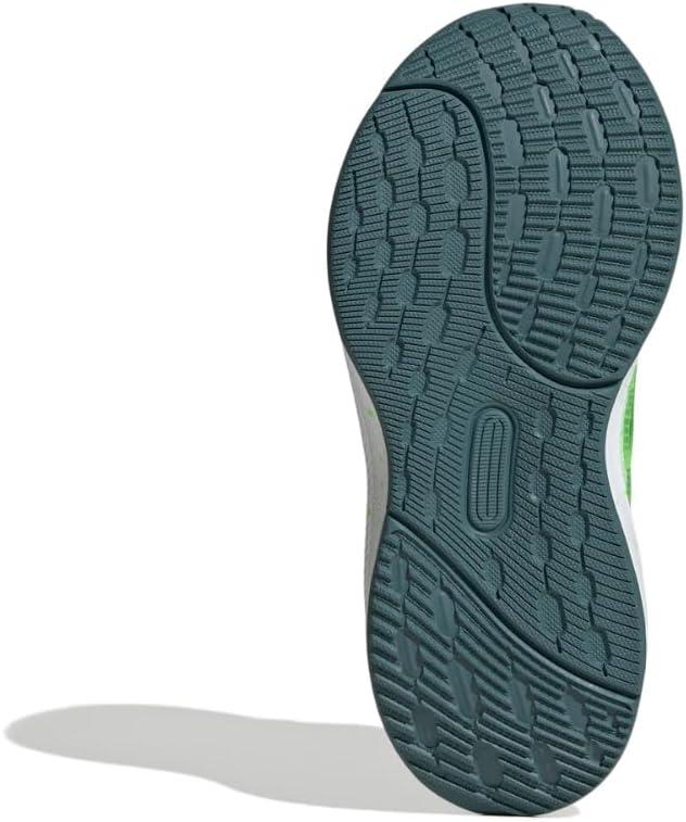 imageadidas UnisexChild Ultrarun 5 Elastic Lace ampamp Strap SneakerSemi Green SparkPreloved TealLime Burst